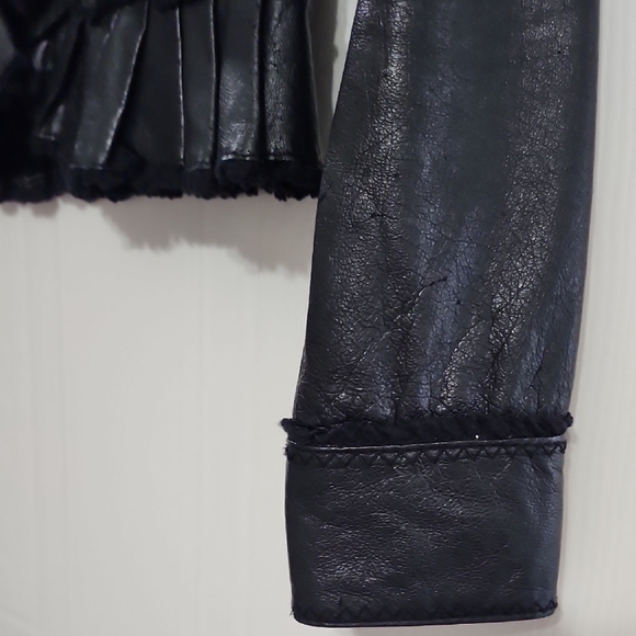 Moda International Black Ruffled Blazer - Picture 3 of 7